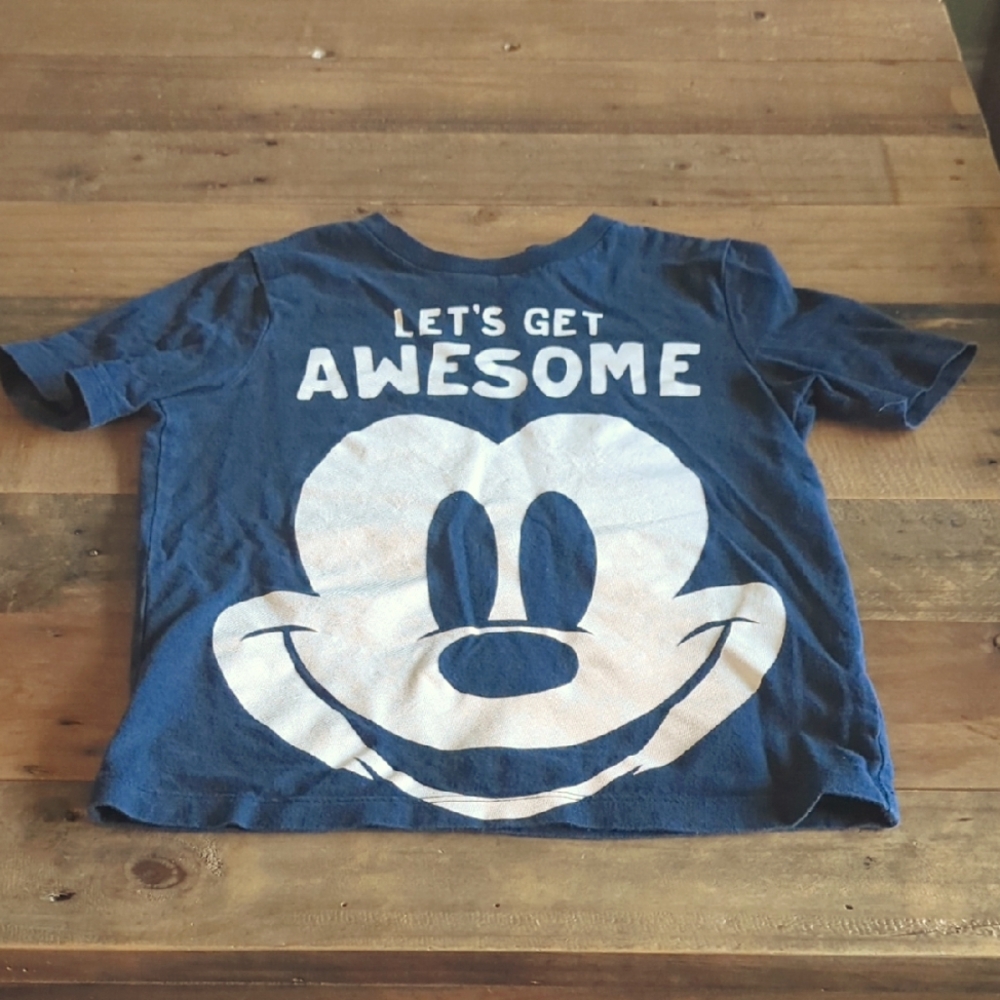 3/$25 Disney Blue and White Mickey Tee
